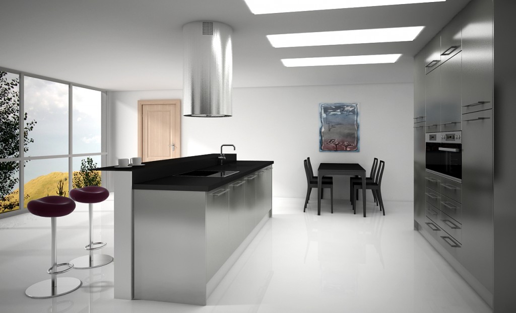 CCNS1125 mueble de cocina en color acero inoxidable