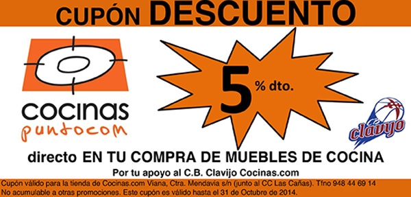 Cupon descuento en Cocinas.com del 5%