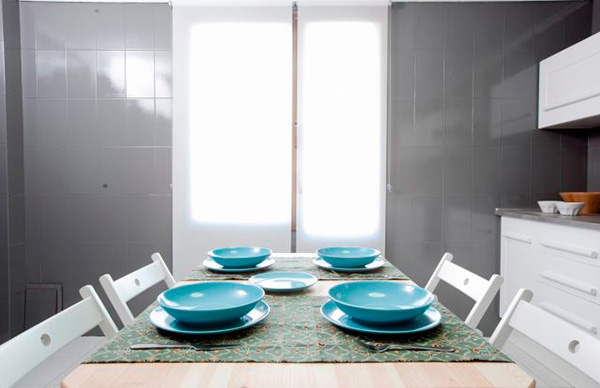 Imagen de la mesa para comer que utilizaron en la grabacion del programa Decogarden