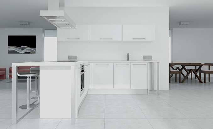 Modelo de cocina blanca Cocinas.com