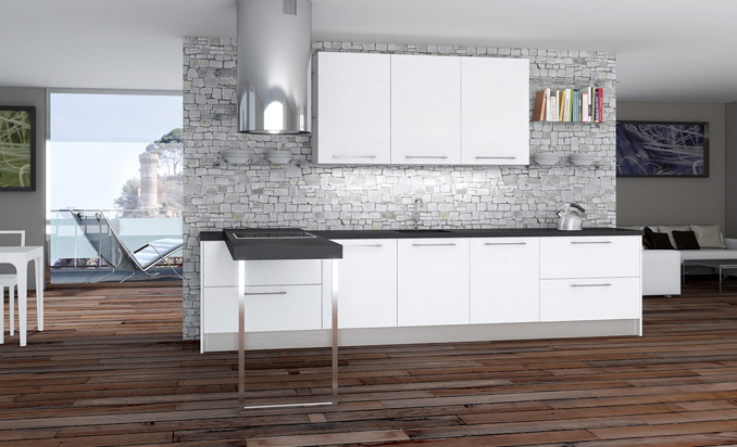 Modelo de cocina blanca Cocinas.com
