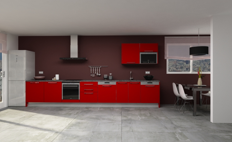 puerta Tahon laminado Rojo 4793 de Cocinas.com