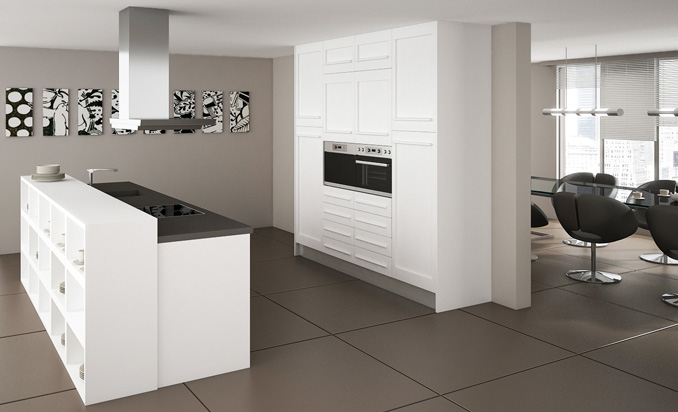 Modelo de cocina blanca Cocinas.com