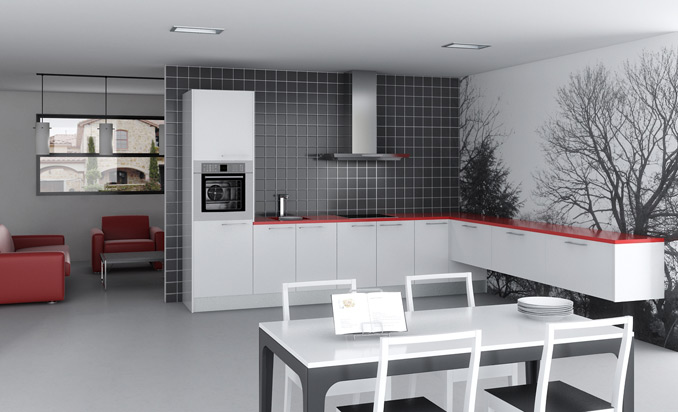 Modelo de cocina blanca Cocinas.com