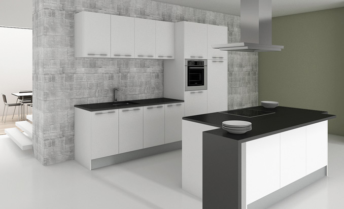 Modelo de cocina blanca Cocinas.com