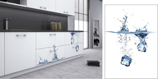 Ejemplo de puertas decoradas con hielo
