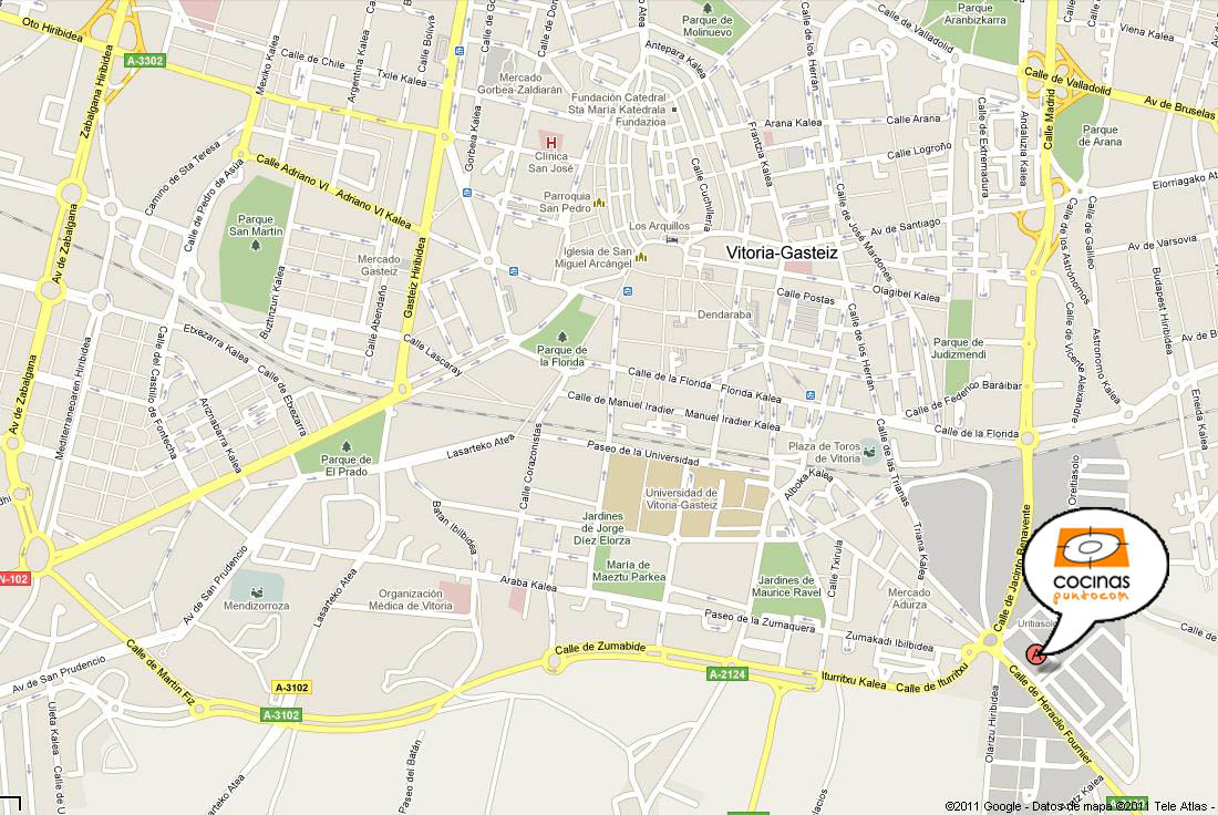 mapa vitoria cocinas.com